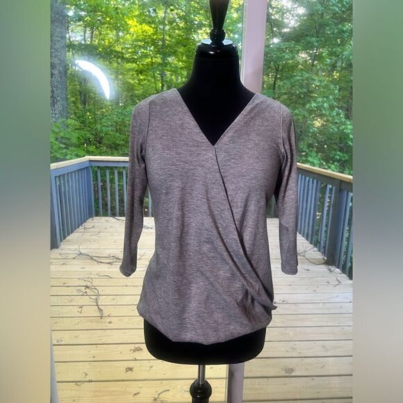 H.I.P Grey Crossover Top - Picture 1 of 5